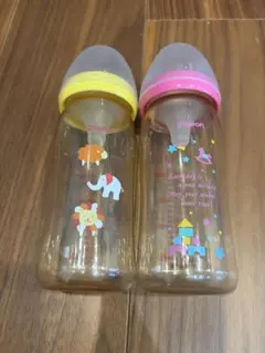 Pigeon 哺乳瓶 240ml 2本セット 動物柄