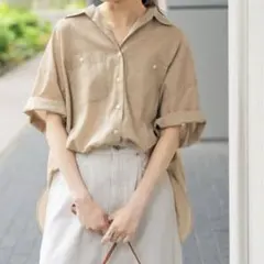 Spick and Span コットンリネンハーフスリーブシャツ - メルカリ