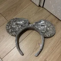 ミニーマウス耳カチューシャ シルバー