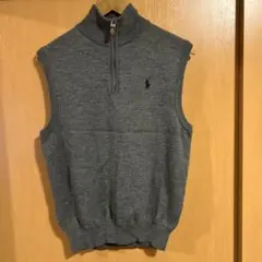 【値下げ】ポロ・ラルフ・ローレン グレー ニットベスト ゴルフウエア