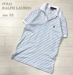 POLO RALPH LAUREN 定番　半袖ポロシャツ　ボーダー　刺繍ロゴ