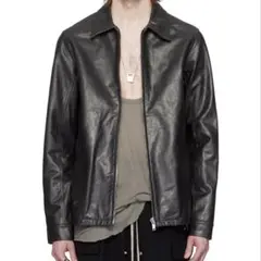 Rick Owens シングルライダース　ラムレザー ブランド古着】シングルライダースレザージャケット（ライダース