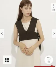 アーバンリサーチ Vネックサイドリボンビスチェ