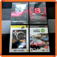 PS2ソフト中古４本セット　首都高バトル０、WRC4、リッジレーサー５、DE