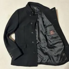 美品✨タケオキクチ　スタンドカラーコート　ピーコート　カシミヤ　牛革　Sサイズ