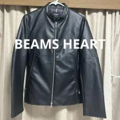 BEAMS HEART フェイクレザージャケット ブラック M