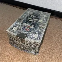 昭和33年当時物】三協精機木彫オルゴール 鍵付 ジュエリーボックス