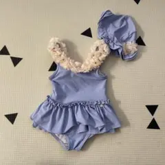 petit main 水着　ワンピース　100サイズ　帽子セット