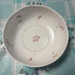 深皿 白色 花柄 陶器