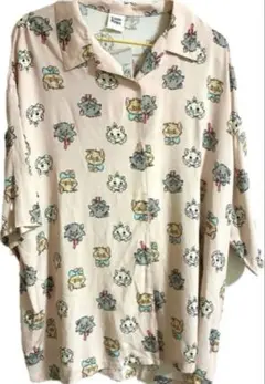 新品 ディズニー 半袖 シャツ Tシャツ おしゃれキャット マリーちゃん 総柄のサムネイル