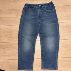 ダークブルーデニムストレートパンツ