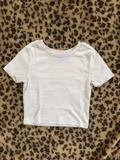 無地 クロップド丈 半袖 Tシャツ