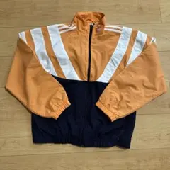 adidas ナイロンジャケット オレンジ/ネイビー