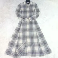 ポロラルフローレン シャツワンピース マキシ丈 チェック M