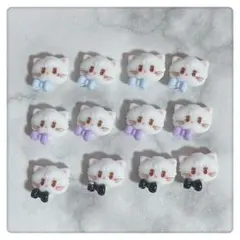 mikko・ミッコ・ムース・猫・ネコ・可愛い・ネイルパーツ・12個