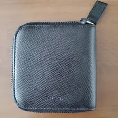 PRADA ブラック レザー コインケース