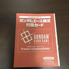 新品未開封　ガンダムエース9月号限定付録カード EXベース