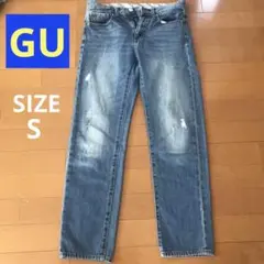 GU レディースデニム　ダメージジーンズ