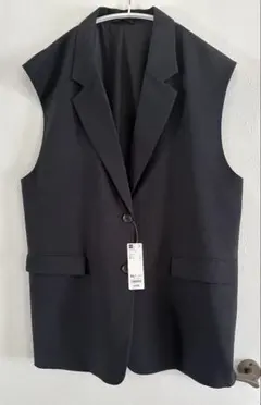 GU ブラック 3XL　オーバーサイズテーラードベスト ジレ　新品