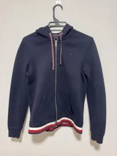TOMMY ネイビー フルジップ パーカー