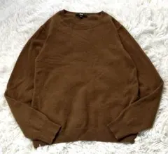 UNIQLO ユニクロ カシミヤ100% ニット ラウンドネック L 茶系