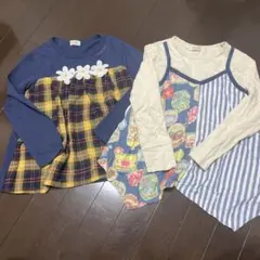 トロワラパン 長袖Tシャツ　プルオーバー　130 ２枚