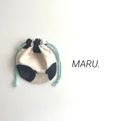 ◯まんまる巾着◯ミニポーチ　ミニ巾着　小物　横11.5×縦12 まんまるわんこ