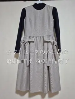 新品★Rene/ルネ★ウエストリボン付きワンピース/34（Sサイズ相当）