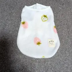 犬服 タンク ホワイト いちご柄 RELAXタグのサムネイル