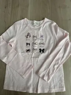 KUMIKYOKU リボンプリント 長袖カットソー 130