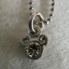 Disney ミッキーマウス型クリスタルネックレス