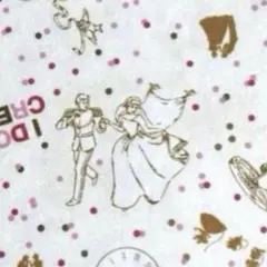 ディズニープリンセスシンデレラ オックス　オフホワイト　生地　ハギレ
