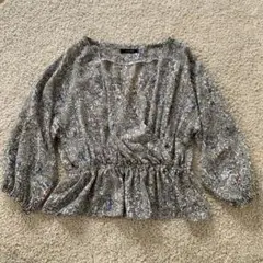 カシュクール　シフォンペイズリートップス