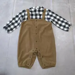 チェック柄ロンパース 80サイズ