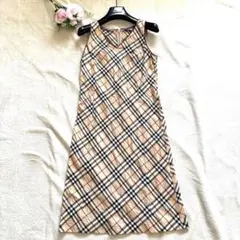美品✨バーバリーブルーレーベル　ワンピース　ノバチェック　ホースロゴ