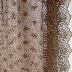 ピンクゴールド　ショール　金ラメレース生地 フリンジ付き　結婚式　セレモニー