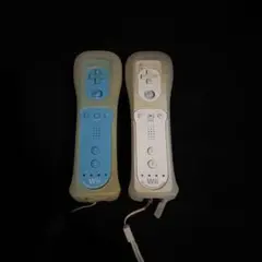 wiiリモコンプラス ホワイト/ブルー【カバー付】2本セット