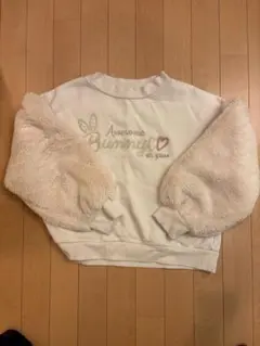 mezzo piano ウサギ刺繍 トレーナー M