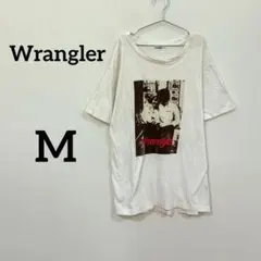 【Wrangler】フォトプリントTシャツ ロゴプリント 半袖Tシャツ M