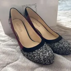 アンタイトル ツイードパンプス