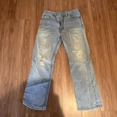 Levi's ダメージ加工 ストレートデニム
