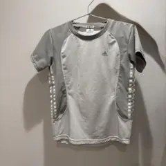 adidas トレーニングウェア 半袖 ホワイト/グレー