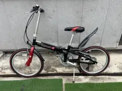 ドッペルギャンガー202 20インチ アルミ シマノ6速 折り畳み自転車 黒