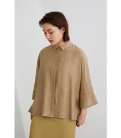 STYLEMIXERシアーボクシーシャツ　ベージュのサムネイル