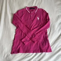ラルフローレン　ポロゴルフ　長袖ピンクポロシャツ S