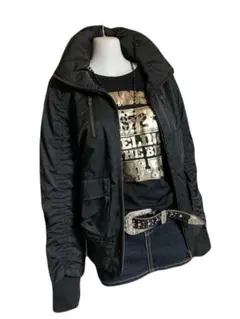 y2k 平成ギャル 2way ギミック ミリタリー ジャケット