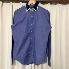 【美品】ZARA MAN スリムフィット 長袖デザインシャツ　Mサイズ