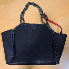 黒スエード ハンドバッグ　2way