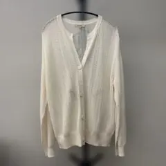 Freude メッシュ編み カーディガン Lサイズ アイボリー
