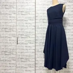 （株）アサクラ パーティードレス ワンピース ノースリーブ ネイビー 38